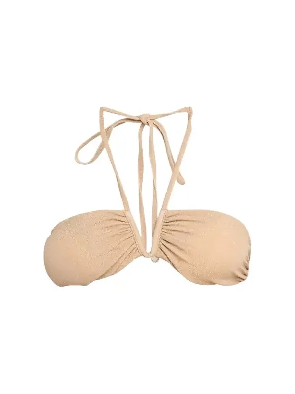 June Metallic Halter Bikini Top June Metallic Halter Bikini Top