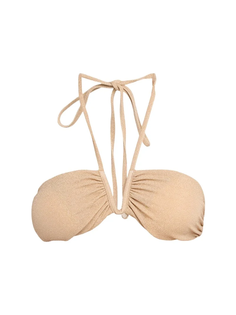 June Metallic Halter Bikini Top June Metallic Halter Bikini Top