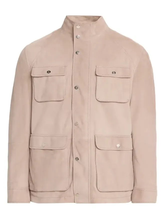 Brunello Cucinelli Men's Nubuck Leather Four-Pocket Safari Jacket