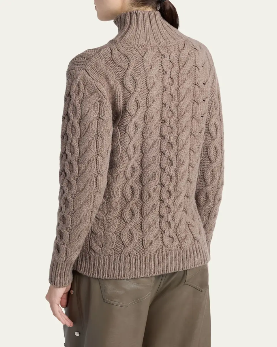 Stella McCartney Bobble Cable Knit Turtleneck Sweater | Thumbnail 3