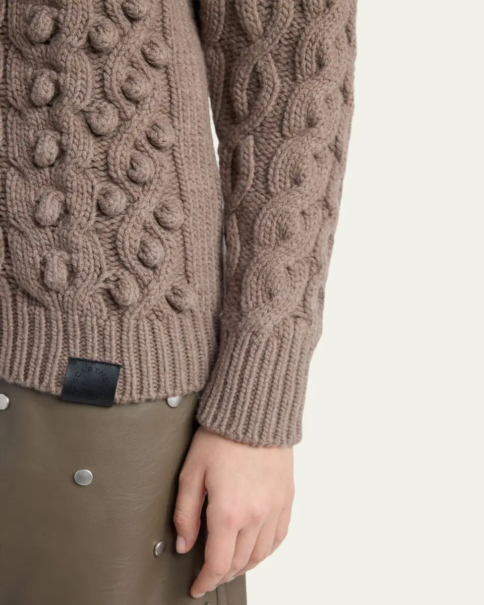 Stella McCartney Bobble Cable Knit Turtleneck Sweater | Thumbnail 5