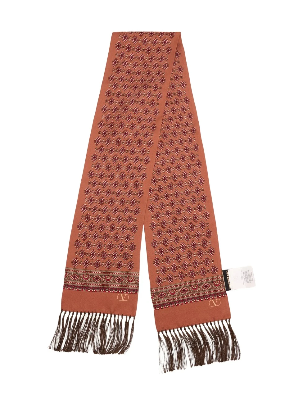 Men's Silk Fringe Medallion Scarf Men's Silk Fringe Medallion Scarf