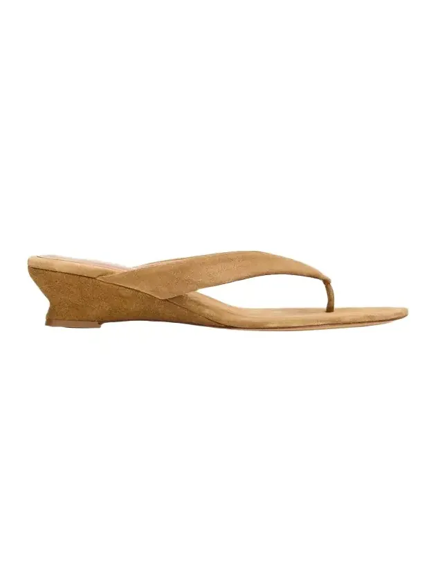 50mm Suede Micro Wedge Thong Sandals 50mm Suede Micro Wedge Thong Sandals