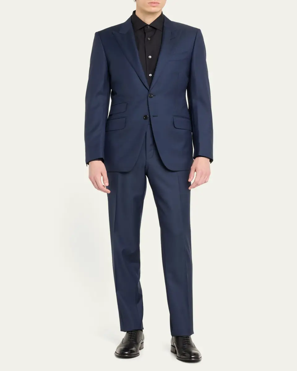 Tom Ford Men's Modern Fit Sharkskin Suit | Thumbnail 2 Tom Ford Men's Modern Fit Sharkskin Suit | Thumbnail 2