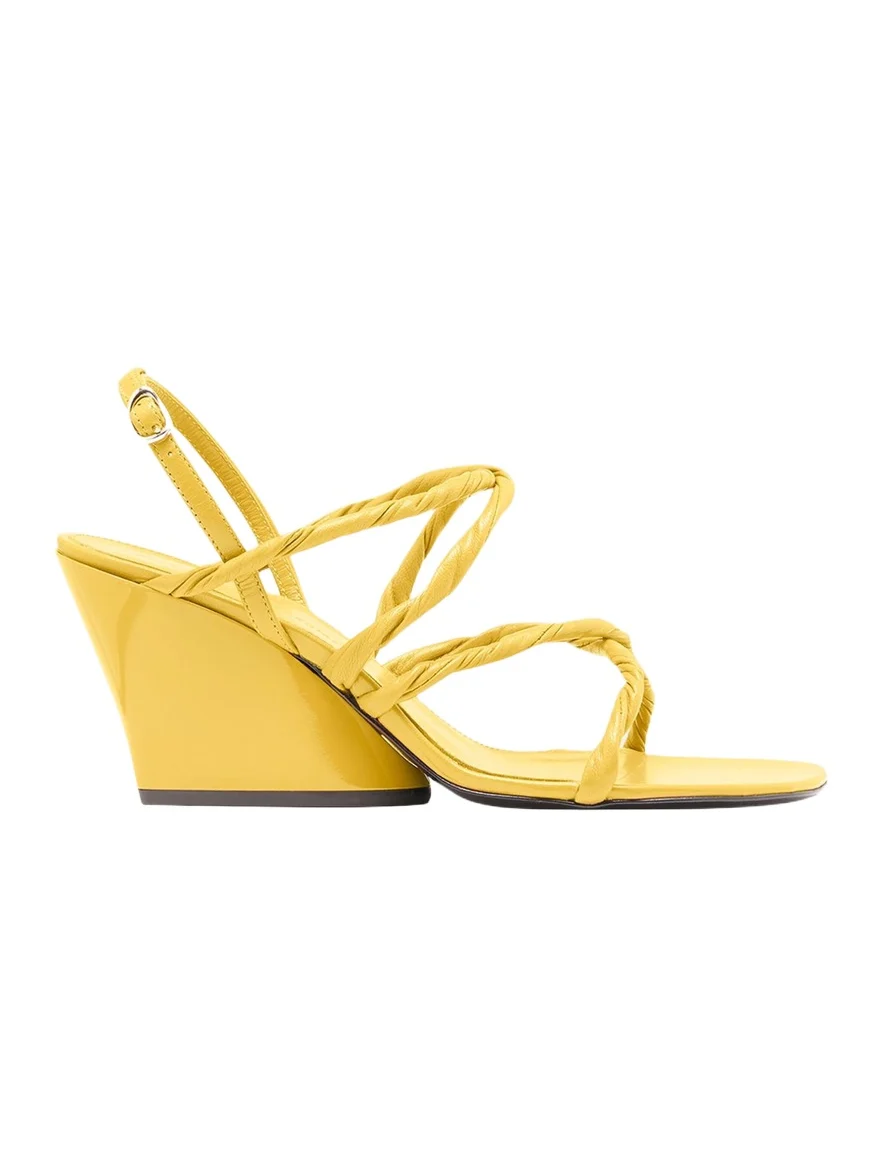 Proenza Schouler 80mm Twist Slant Leather Sandals