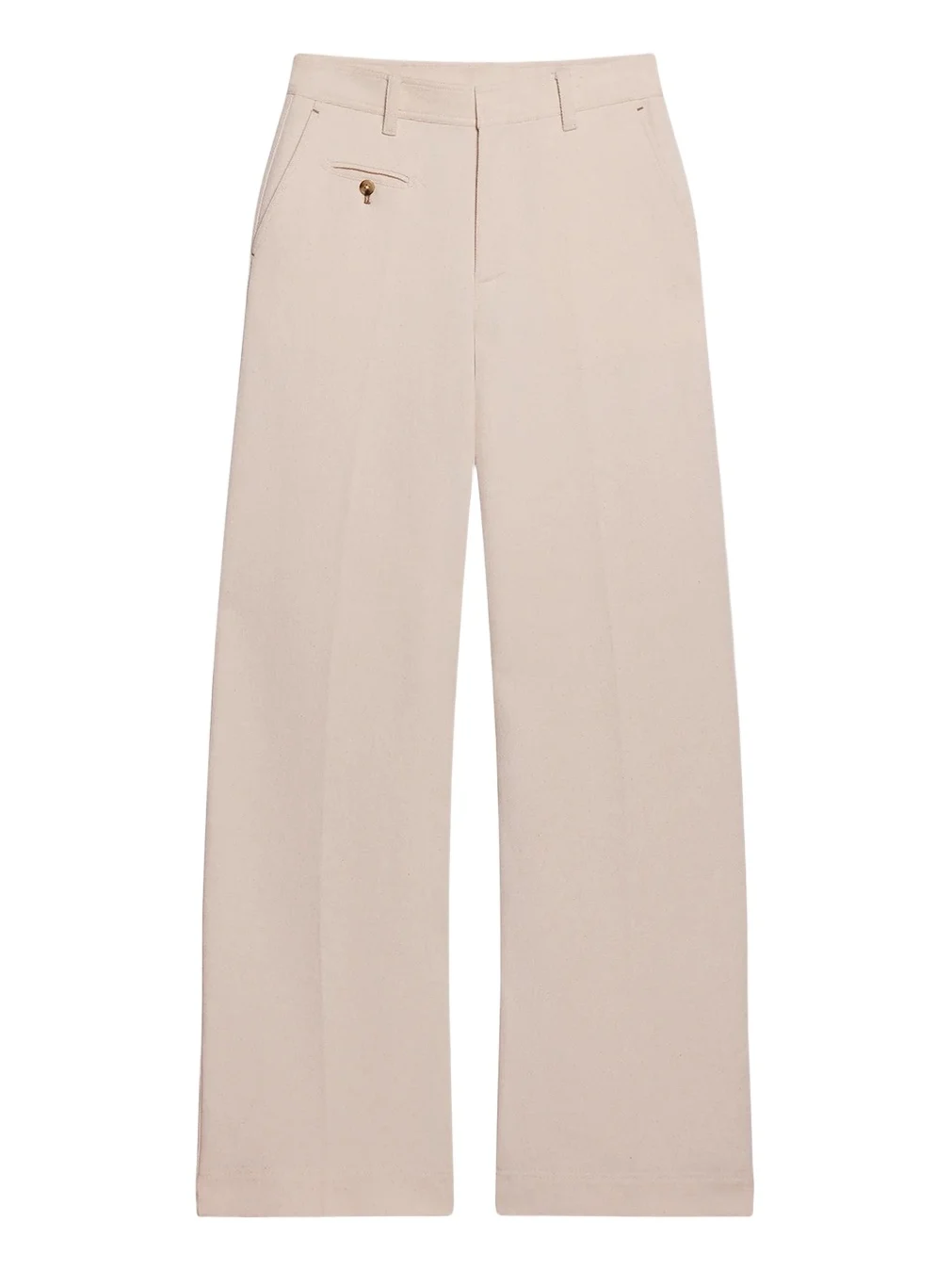 Wide-Leg Cotton Sailor Trousers
