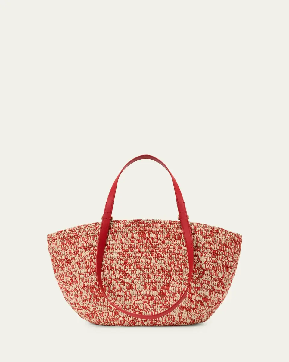 Loewe x Paula's Ibiza Medium Eclipse Basket Bag in Melange Raffia and Calfskin | Thumbnail 3 Loewe x Paula's Ibiza Medium Eclipse Basket Bag in Melange Raffia and Calfskin | Thumbnail 3