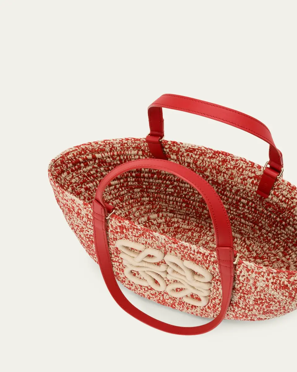 Loewe x Paula's Ibiza Medium Eclipse Basket Bag in Melange Raffia and Calfskin | Thumbnail 4 Loewe x Paula's Ibiza Medium Eclipse Basket Bag in Melange Raffia and Calfskin | Thumbnail 4