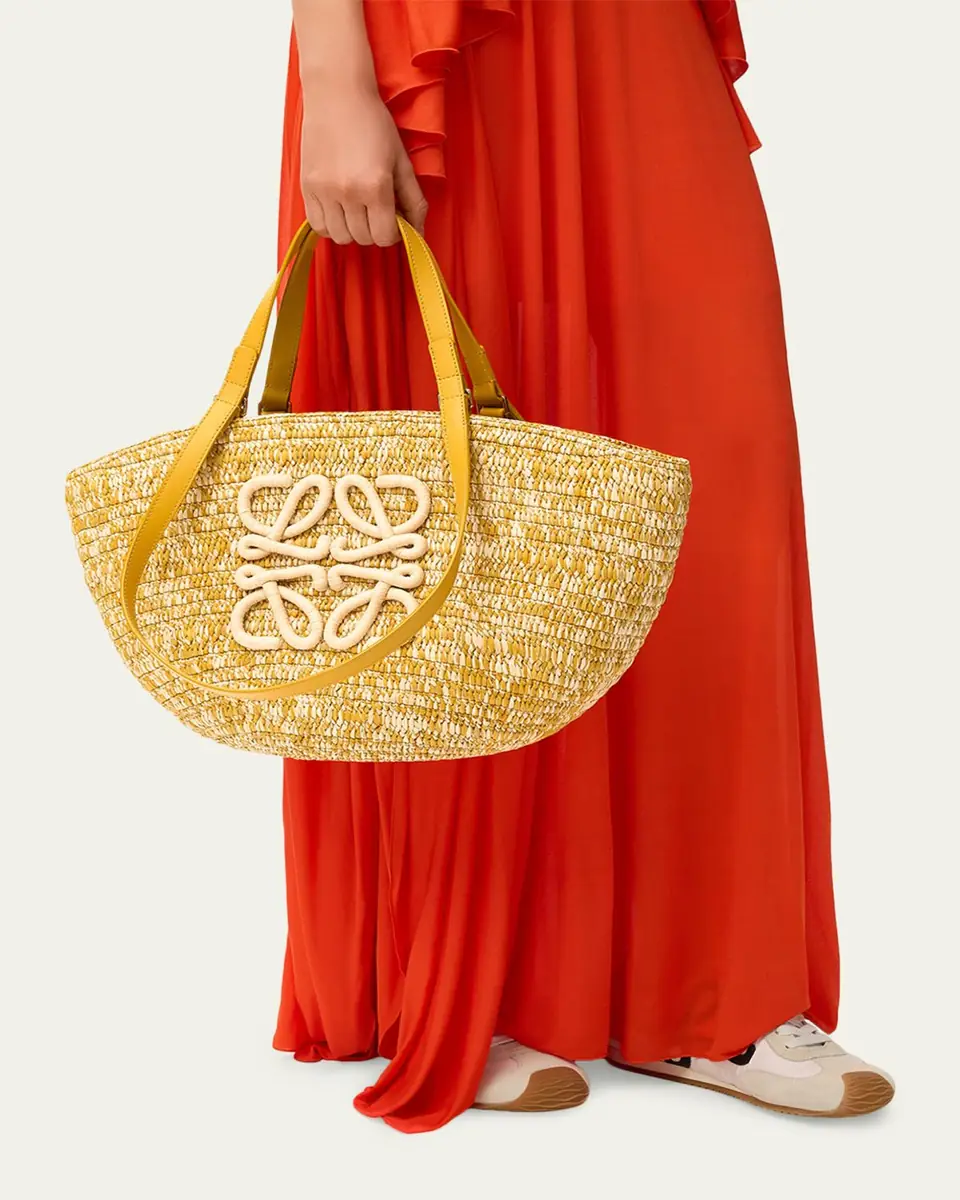 Loewe x Paula's Ibiza Medium Eclipse Basket Bag in Melange Raffia and Calfskin | Thumbnail 7 Loewe x Paula's Ibiza Medium Eclipse Basket Bag in Melange Raffia and Calfskin | Thumbnail 7