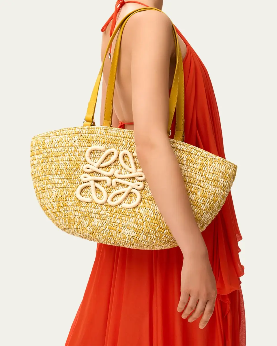 Loewe x Paula's Ibiza Medium Eclipse Basket Bag in Melange Raffia and Calfskin | Thumbnail 10 Loewe x Paula's Ibiza Medium Eclipse Basket Bag in Melange Raffia and Calfskin | Thumbnail 10