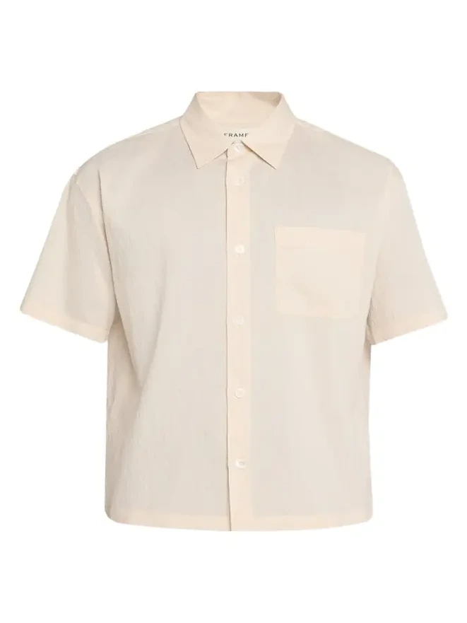Men's Viscose Blend Pocket Short-Sleeve Shirt
