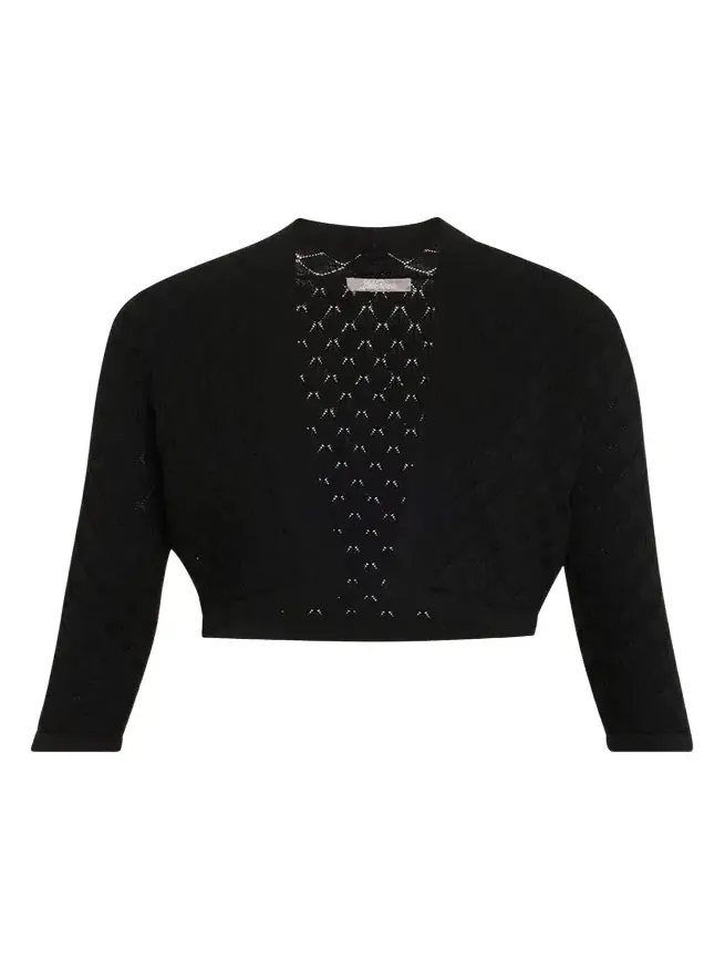 Pointelle Knit Bolero Jacket