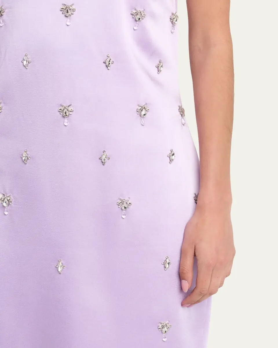 Retrofete Keziah Embellished Strapless Satin Dress | Thumbnail 5 Retrofete Keziah Embellished Strapless Satin Dress | Thumbnail 5
