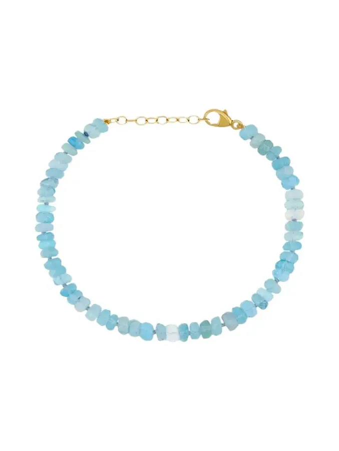 Soleil 14K Blue Faceted Opal Bracelet