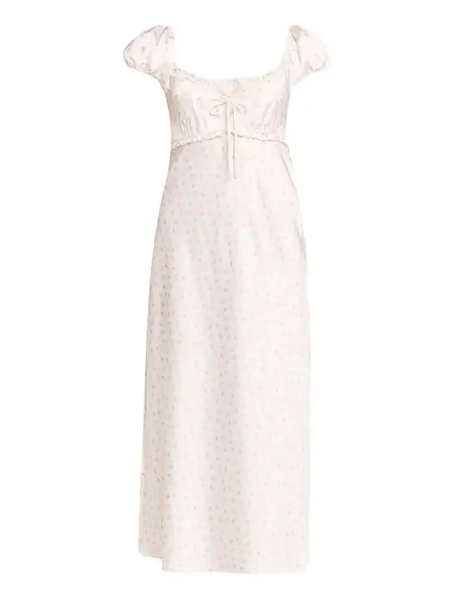 Epone Floral Puff-Sleeve Maxi Dress Epone Floral Puff-Sleeve Maxi Dress