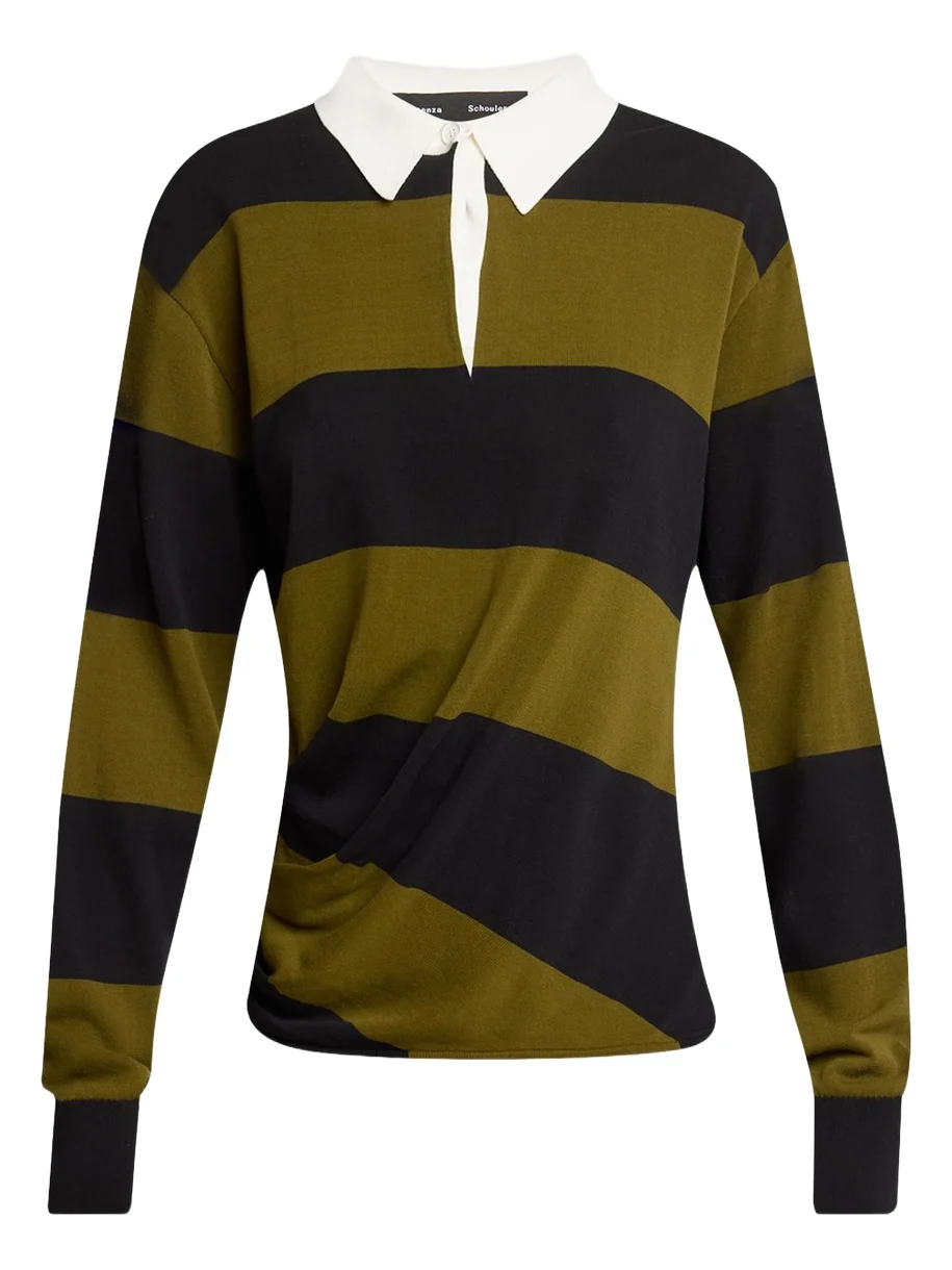 Proenza Schouler Corinna Collared Long-Sleeve Top