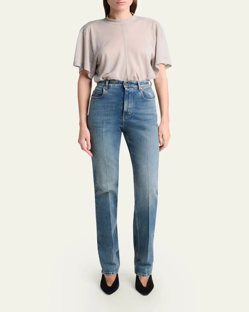 Balenciaga High-Rise Slim-Leg Jeans | Thumbnail 2