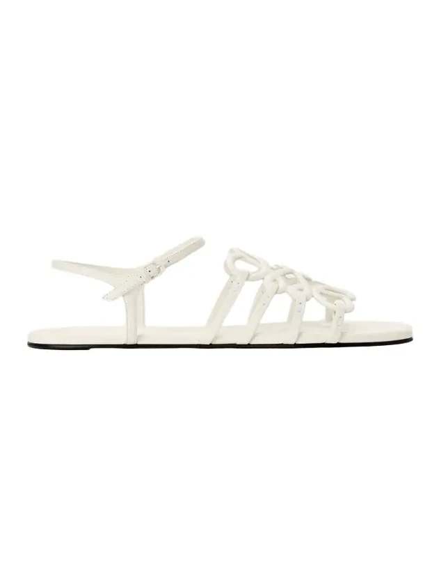 x Paula's Ibiza Petal Anagram Leather Ankle-Strap Sandals x Paula's Ibiza Petal Anagram Leather Ankle-Strap Sandals