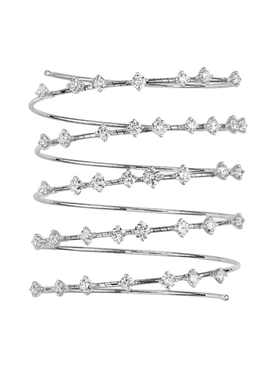 18K White Gold and Titanium Diamond Wrap Bracelet 18K White Gold and Titanium Diamond Wrap Bracelet