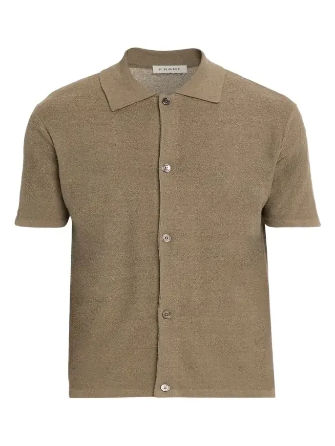 Men's Linen-Blend Short-Sleeve Shirt