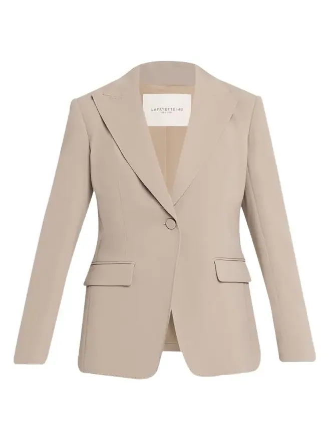 Single-Button Finesse Crepe Blazer Single-Button Finesse Crepe Blazer