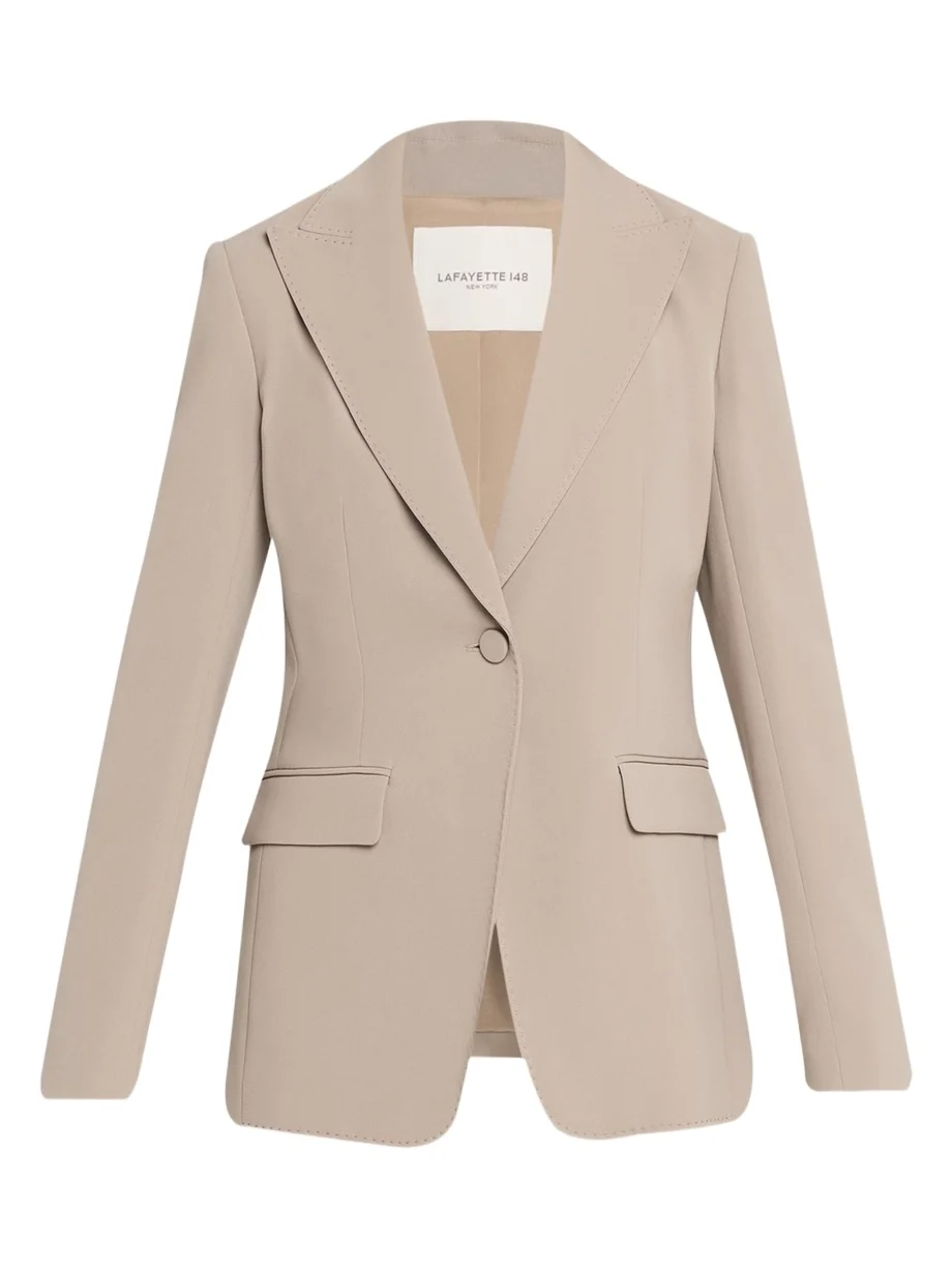Single-Button Finesse Crepe Blazer Single-Button Finesse Crepe Blazer