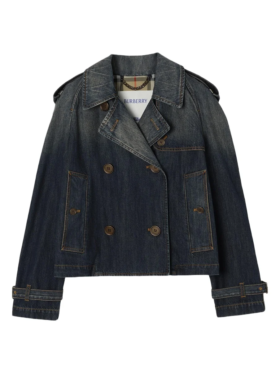 Mayfair Denim Crop Trench Jacket Mayfair Denim Crop Trench Jacket