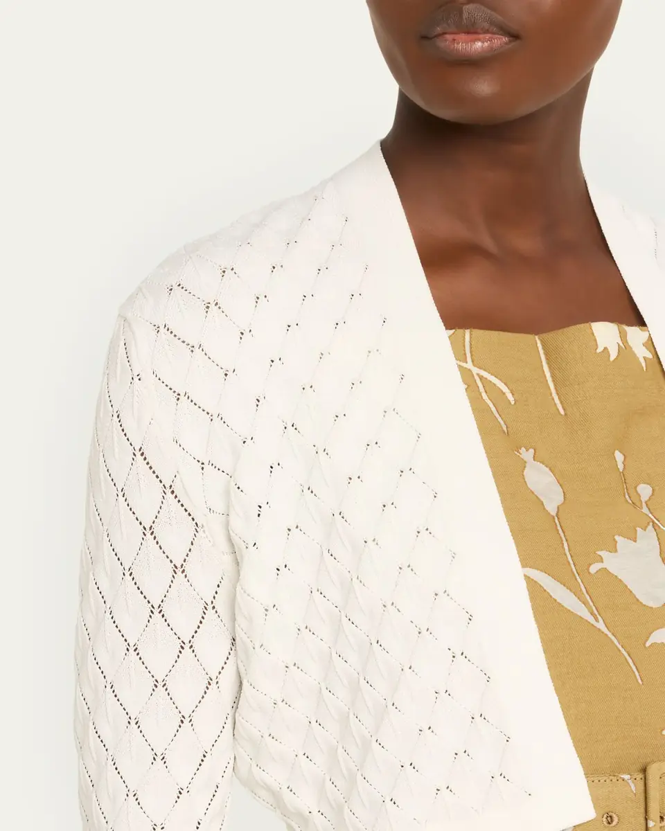 Lela Rose Pointelle Knit Bolero Jacket | Thumbnail 5 Lela Rose Pointelle Knit Bolero Jacket | Thumbnail 5