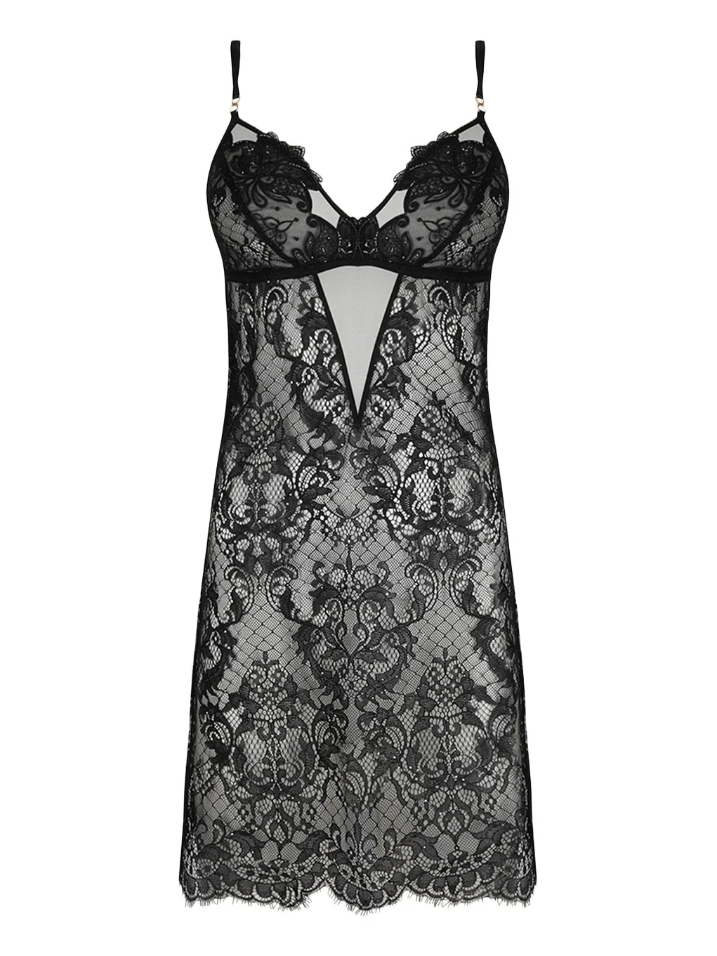 Diva Glamour Scalloped Lace Baby Doll