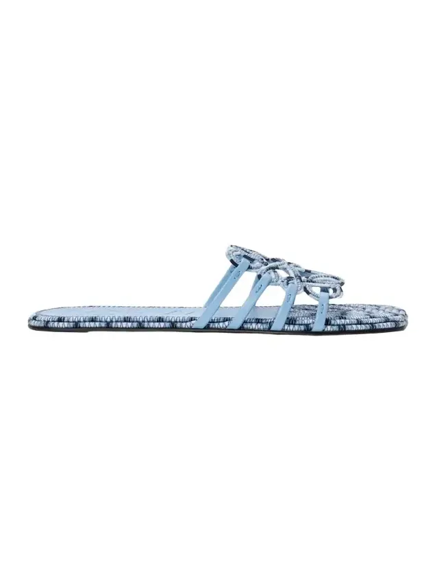 x Paula's Ibiza Petal Anagram Crochet Flat Slide Sandals