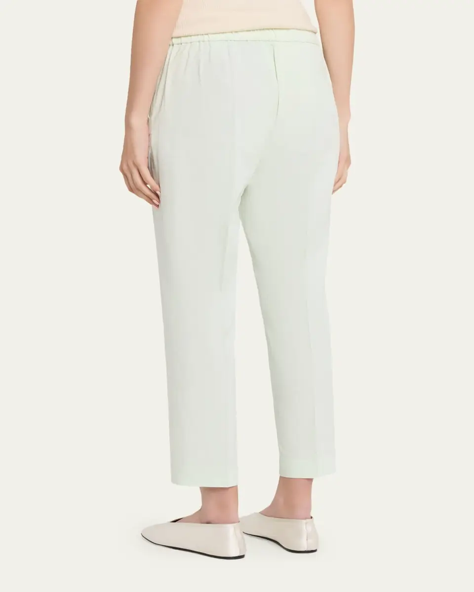 Theory Treeca Good Linen Cropped Pull-On Ankle Pants | Thumbnail 7