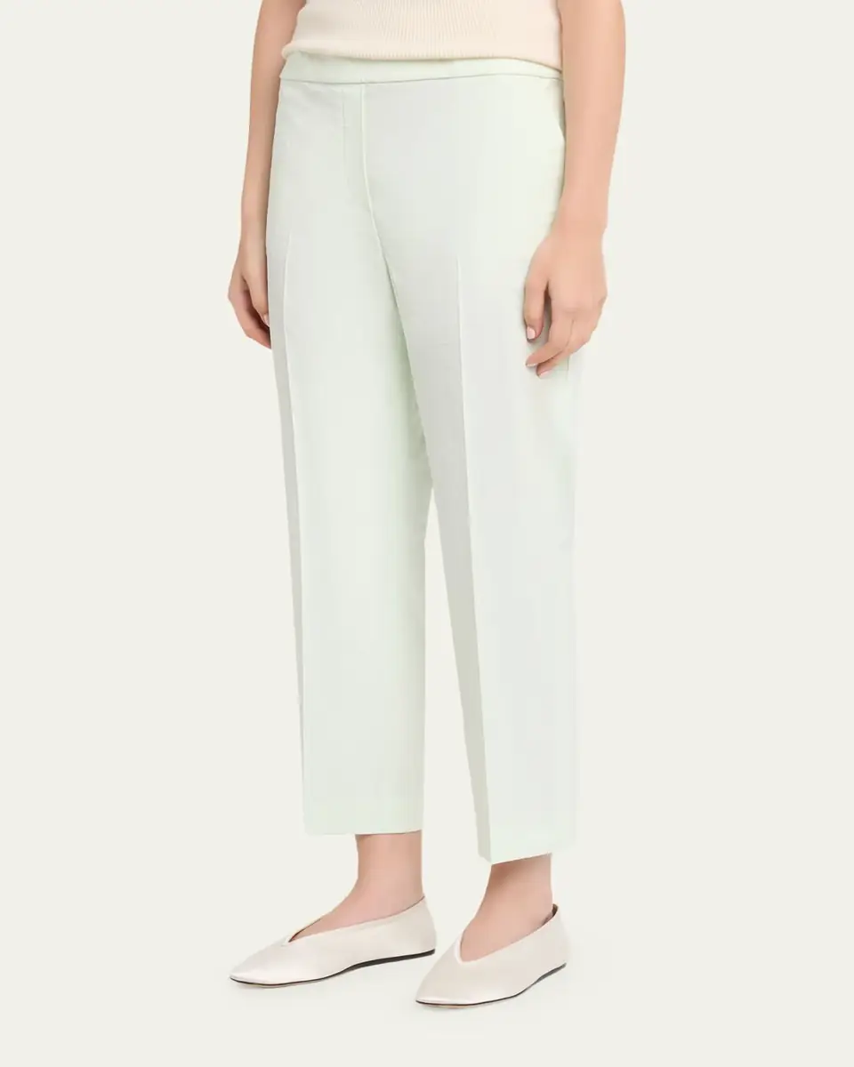 Theory Treeca Good Linen Cropped Pull-On Ankle Pants | Thumbnail 8