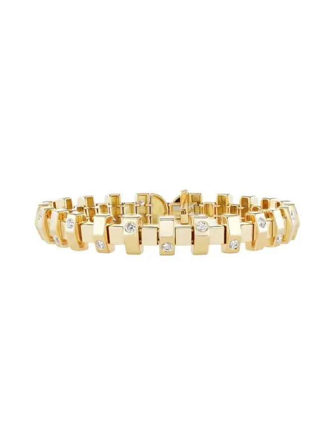 Small Gold & Diamond Hopscotch Bracelet Small Gold & Diamond Hopscotch Bracelet