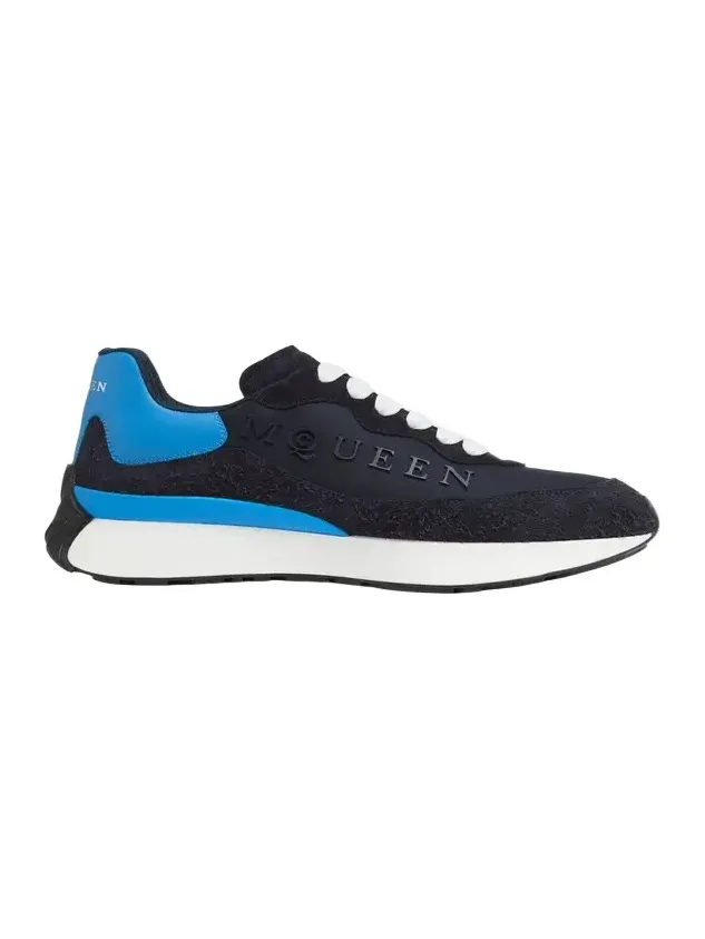 Alexander McQueen Men's Sprint Runner Mixed Media Sneakers