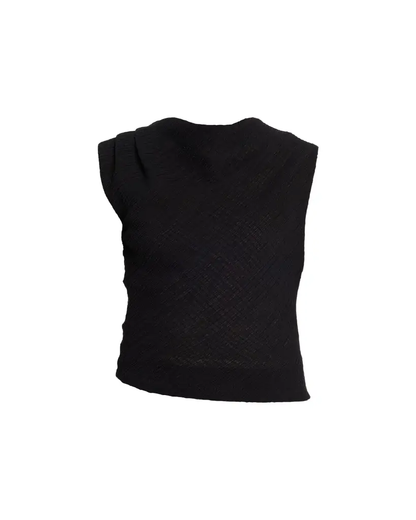 Vince Shadow Grid Cowl-Neck Top | Image 1 Vince Shadow Grid Cowl-Neck Top | Image 1