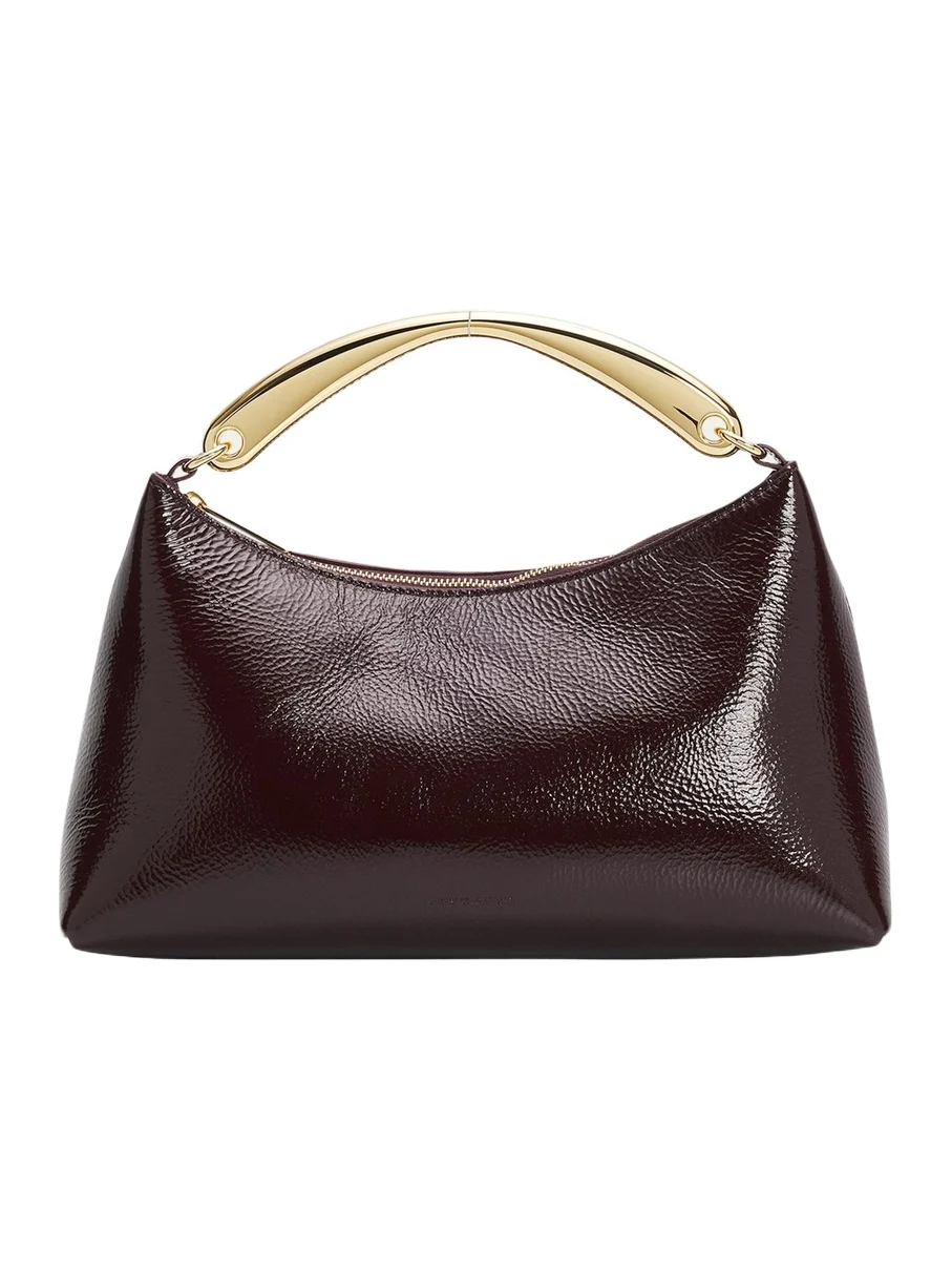 Grained Leather Metal Top-Handle Bag Grained Leather Metal Top-Handle Bag