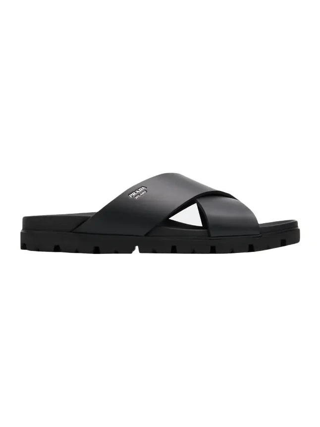Men's Soft Cage Criss-Cross Rubber Slide Sandals