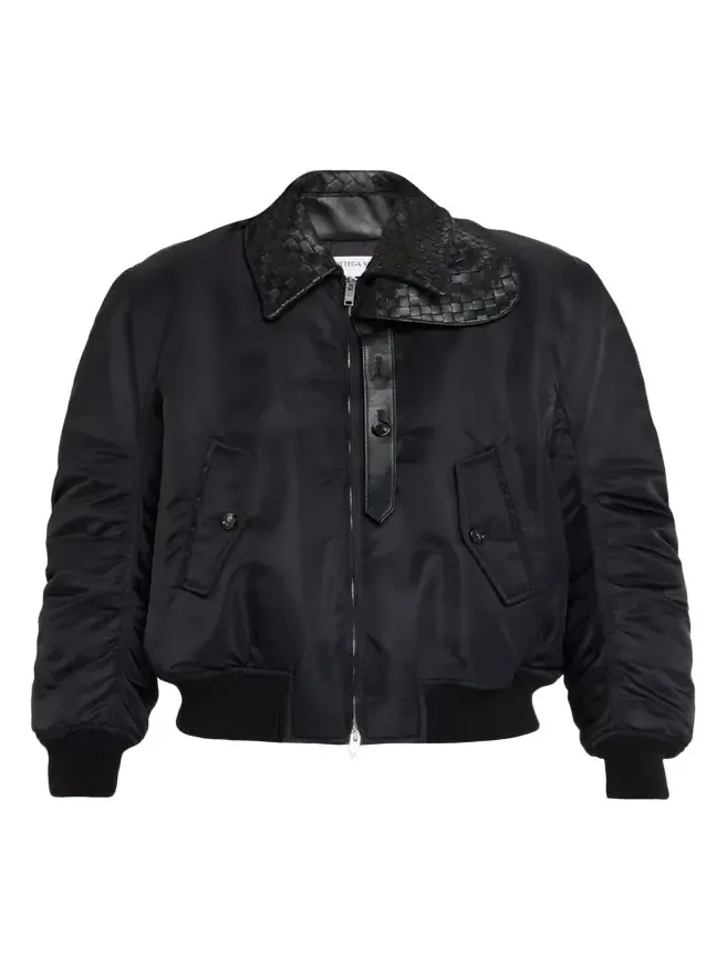 Intrecciato Collar Blouson Bomber Jacket