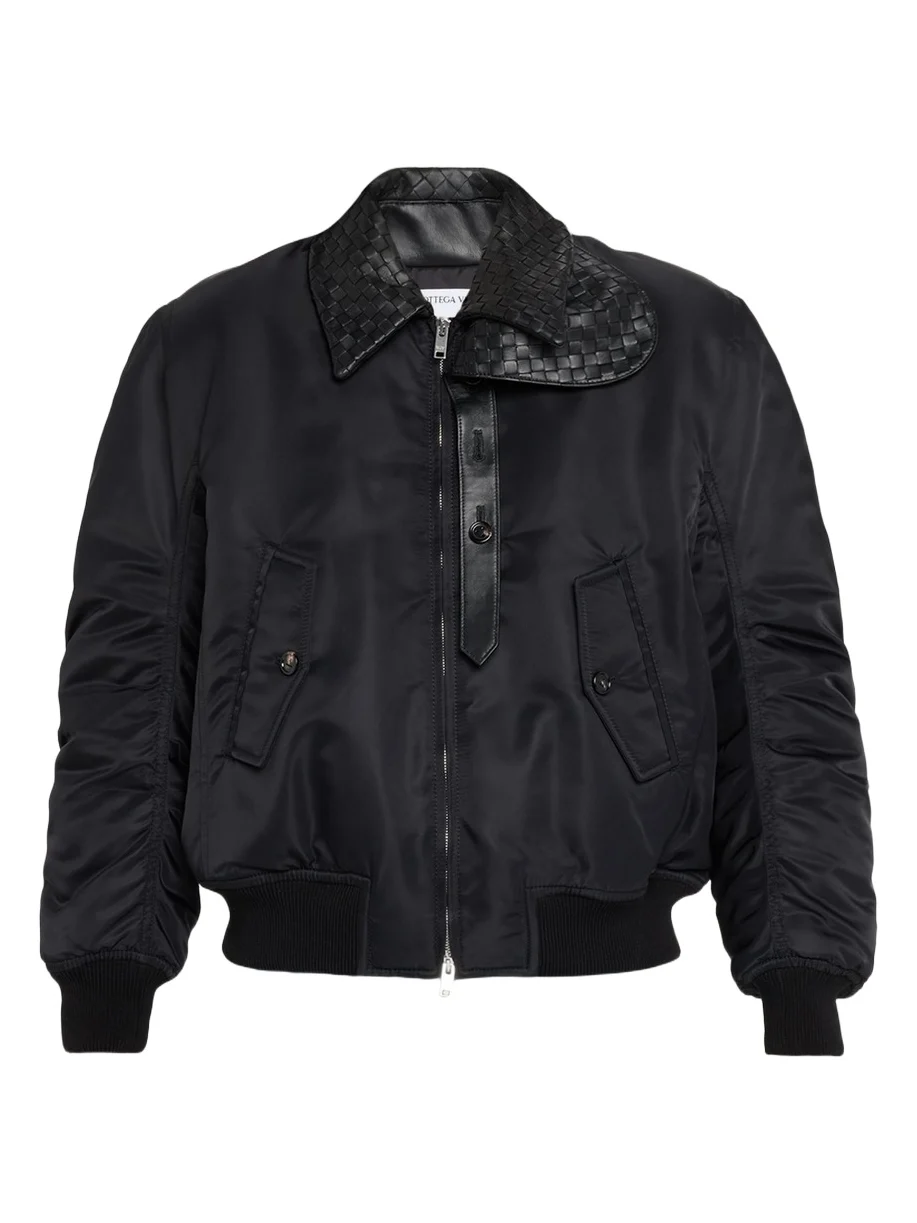 Intrecciato Collar Blouson Bomber Jacket