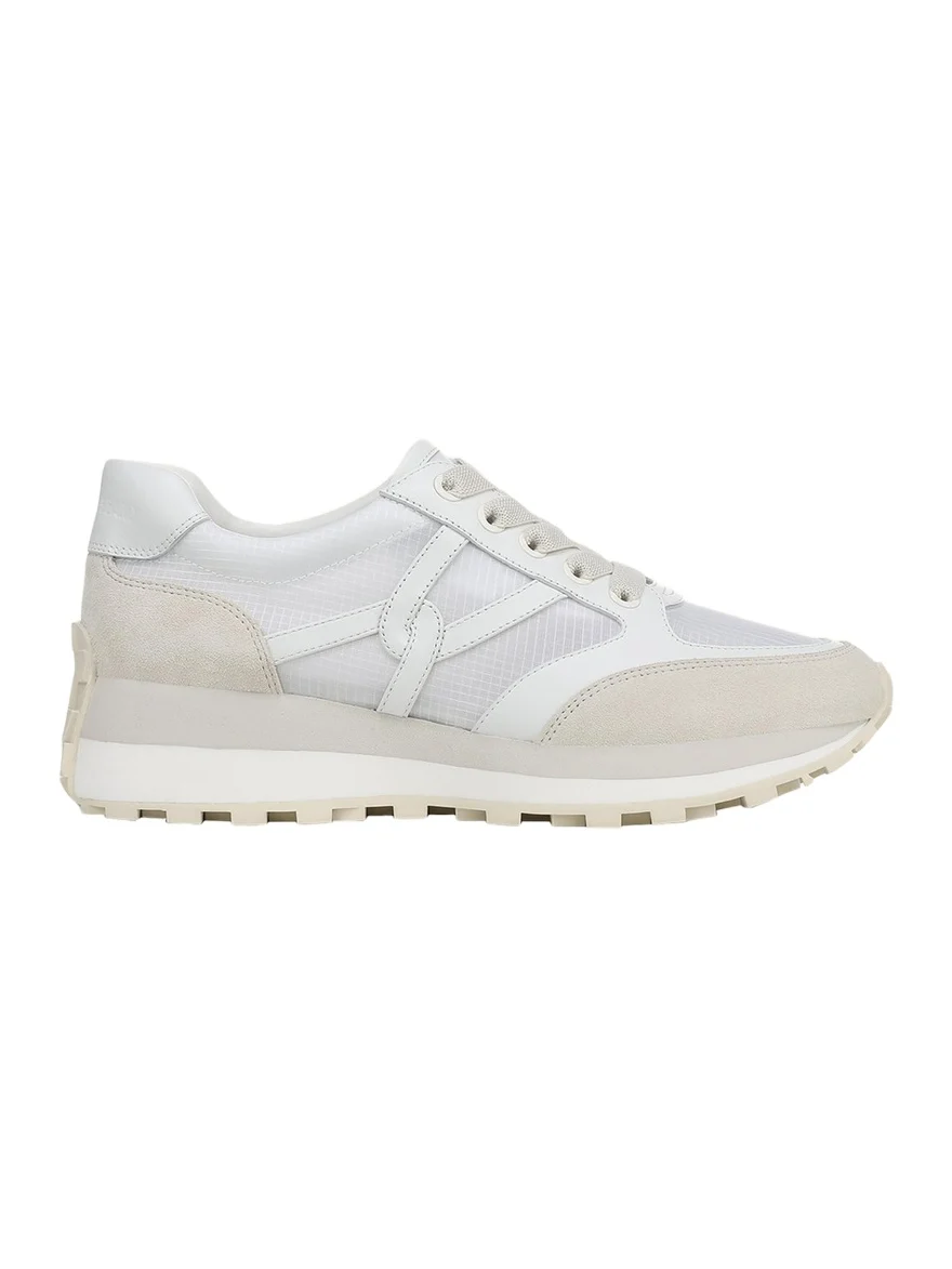 Veronica Beard Valentina Ripstop Mixed Leather Retro Sneakers