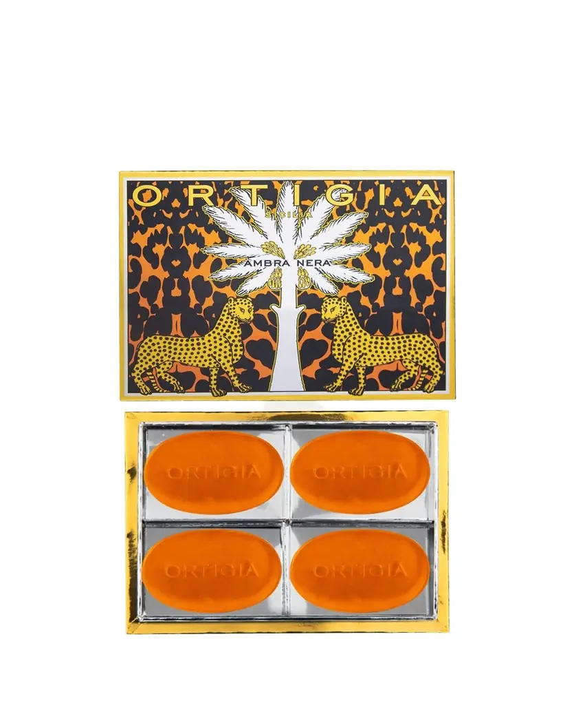 Ortigia Ambra Nera Glycerine Bar Soap Box, 4 x 1.4 oz. | Image 1 Ortigia Ambra Nera Glycerine Bar Soap Box, 4 x 1.4 oz. | Image 1