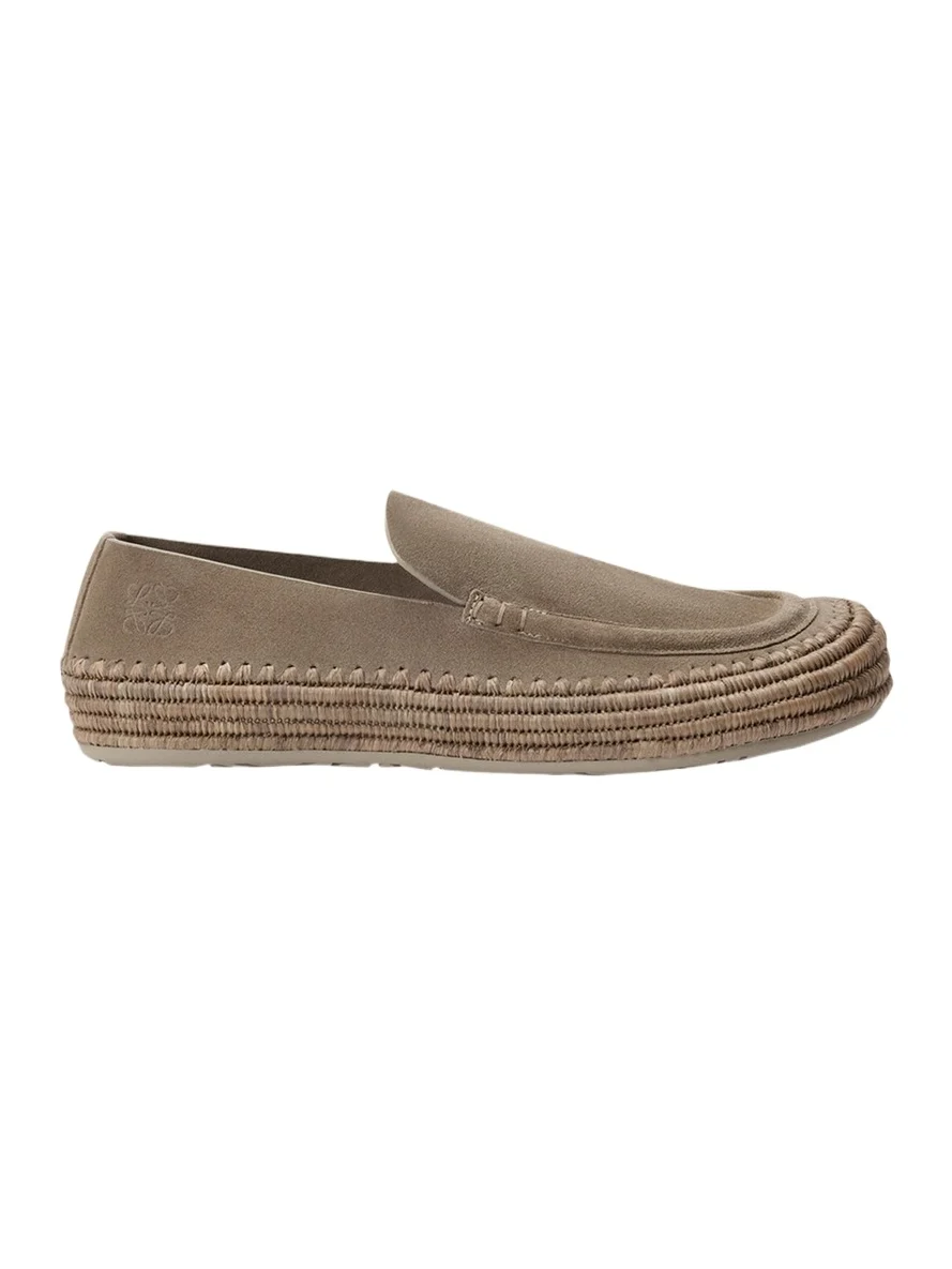 Loewe x Paula's Ibiza Rio Suede & Raffia Loafers