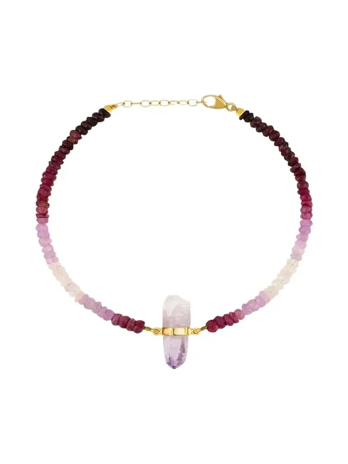 Arizona 14K Ruby and Amethyst Bracelet