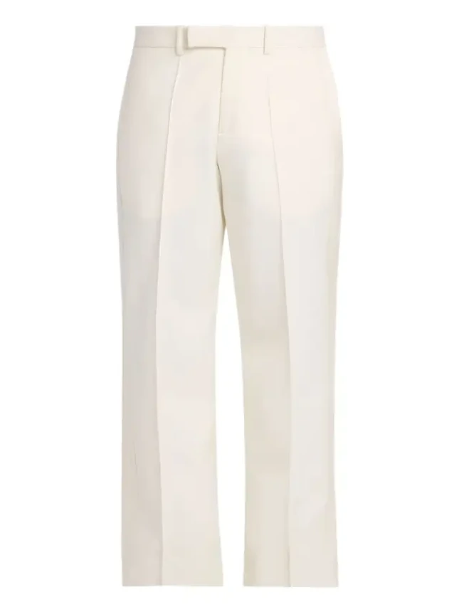 Men's Wool Pintuck-Pleated Wide-Leg Trousers Men's Wool Pintuck-Pleated Wide-Leg Trousers
