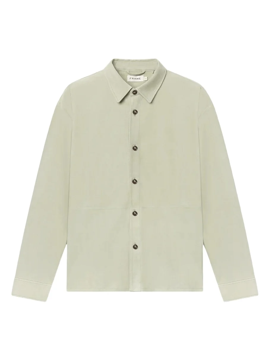 Men's Suede Button-Down Shirt