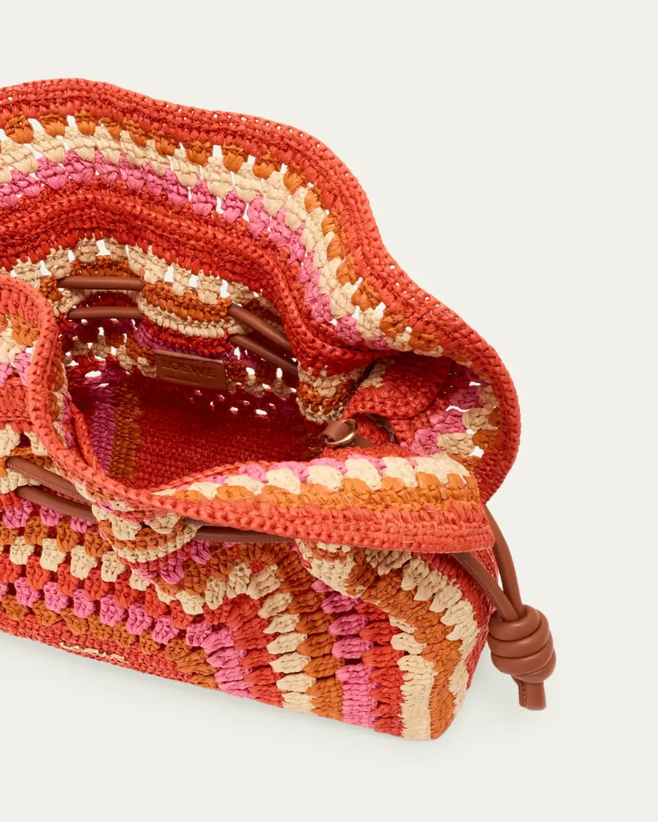 Loewe x Paula's Ibiza Flamenco Striped Crochet Raffia Clutch Bag | Thumbnail 3 Loewe x Paula's Ibiza Flamenco Striped Crochet Raffia Clutch Bag | Thumbnail 3