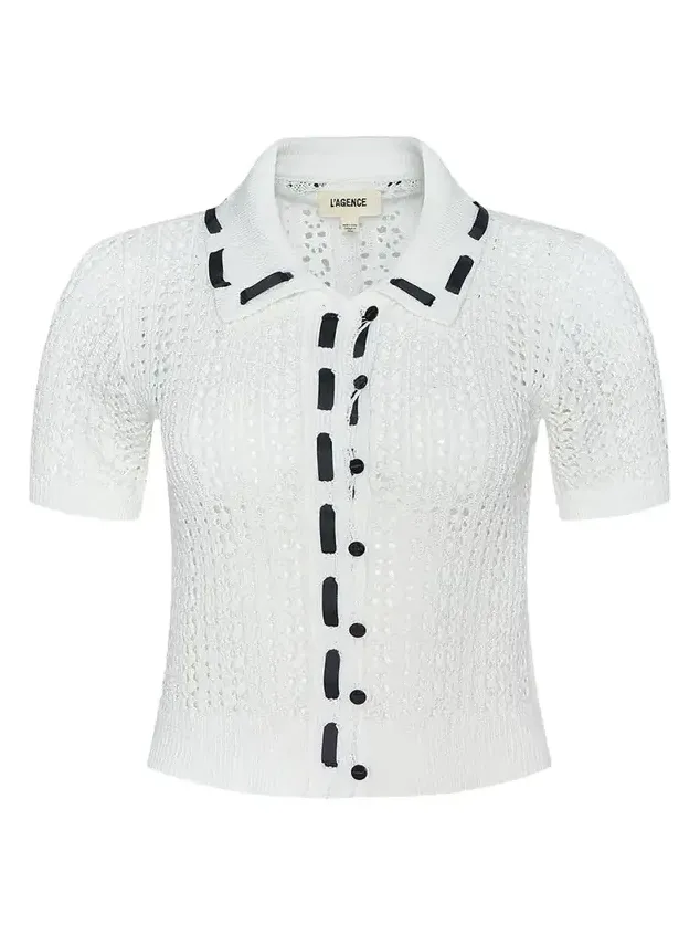 Ninette Pointelle-Knit Cardigan Ninette Pointelle-Knit Cardigan