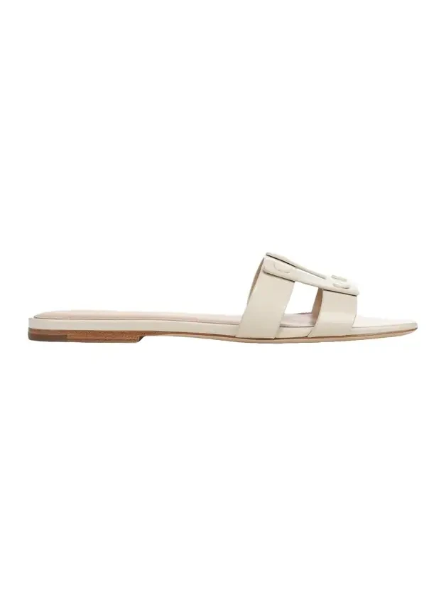 Via Patent Leather Flat Slide Sandals Via Patent Leather Flat Slide Sandals