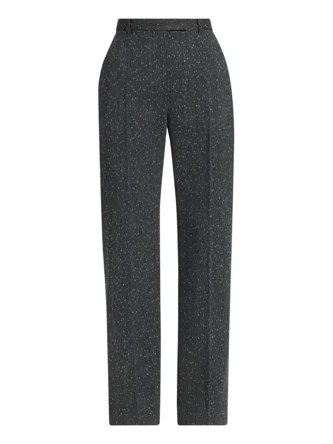 High-Rise Pinstripe Straight-Leg Trousers High-Rise Pinstripe Straight-Leg Trousers