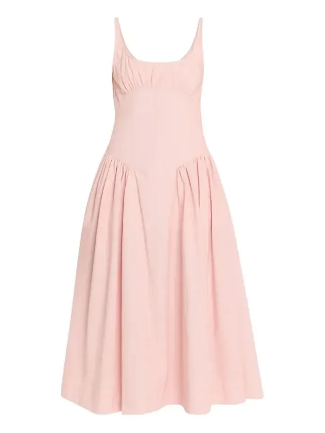 Solira Seersucker Fit-&-Flare Midi Dress Solira Seersucker Fit-&-Flare Midi Dress